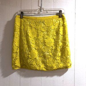 Madewell Violette Lace Skirt Jester Yellow